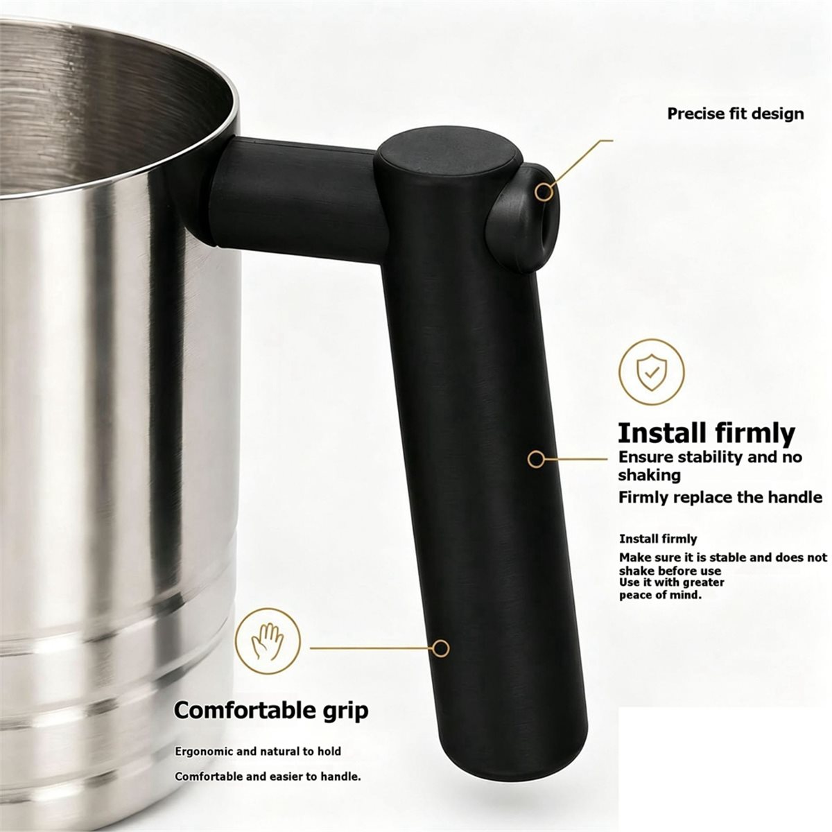 Barista Milk Jug - Replacement Milk Frothing Pitcher Handle for
