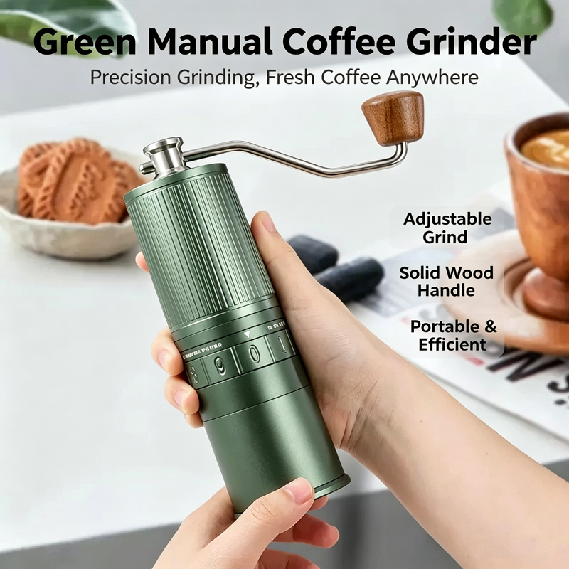Hand-Crank Coffee Grinder, Pou - Burr Hand Grinder 评论和价格