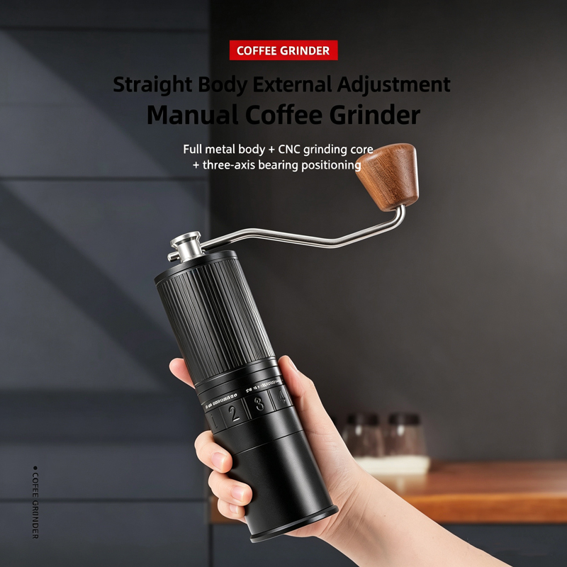 Hand-Crank Coffee Grinder, Pou - Burr Hand Grinder 评论和价格