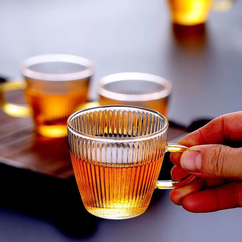 Glass Tea Cups small Cups Home - Coffee Tea And Sugar Set 评论和价格