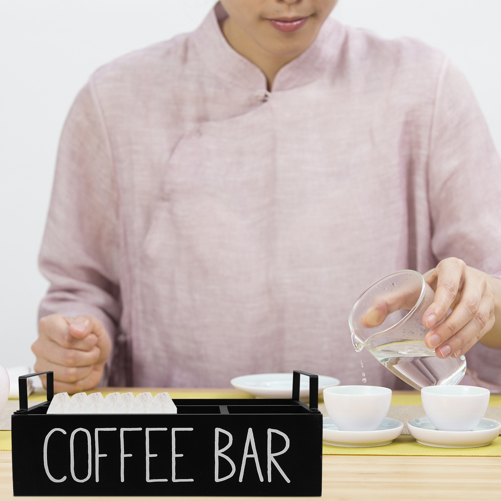 Wooden Tea Bag Organizer Multi - Coffee Tea Sugar 评论和价格