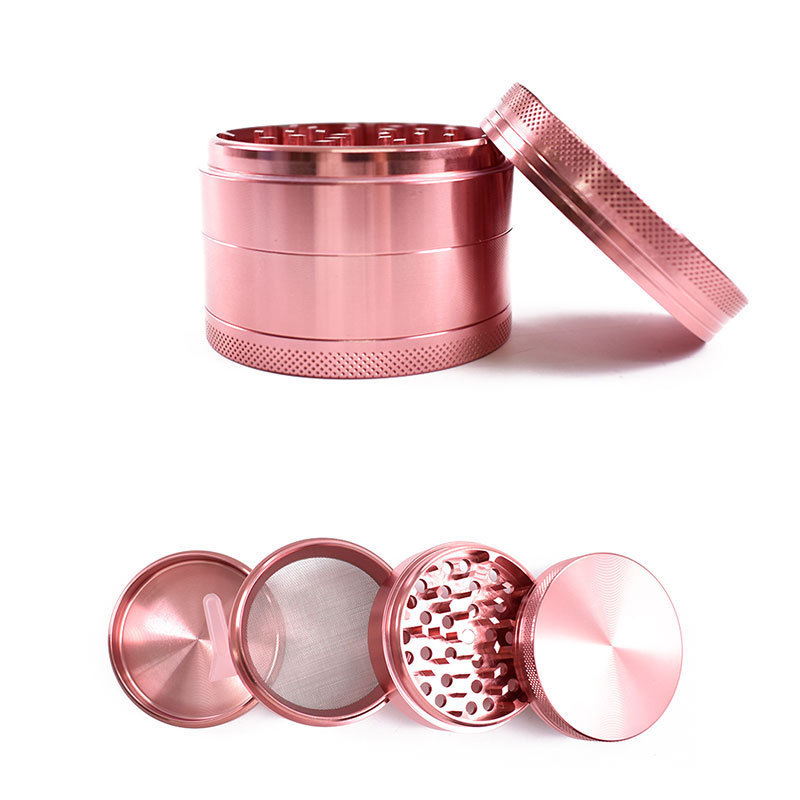 4-Pieces 40mm Herb Pink Tobacc - Burr Hand Grinder 评论和价格