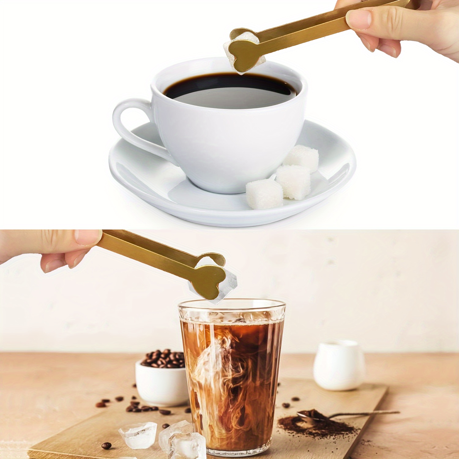 5pcs Stainless Steel Heart-Sha - Coffee Tea Sugar 评论和价格