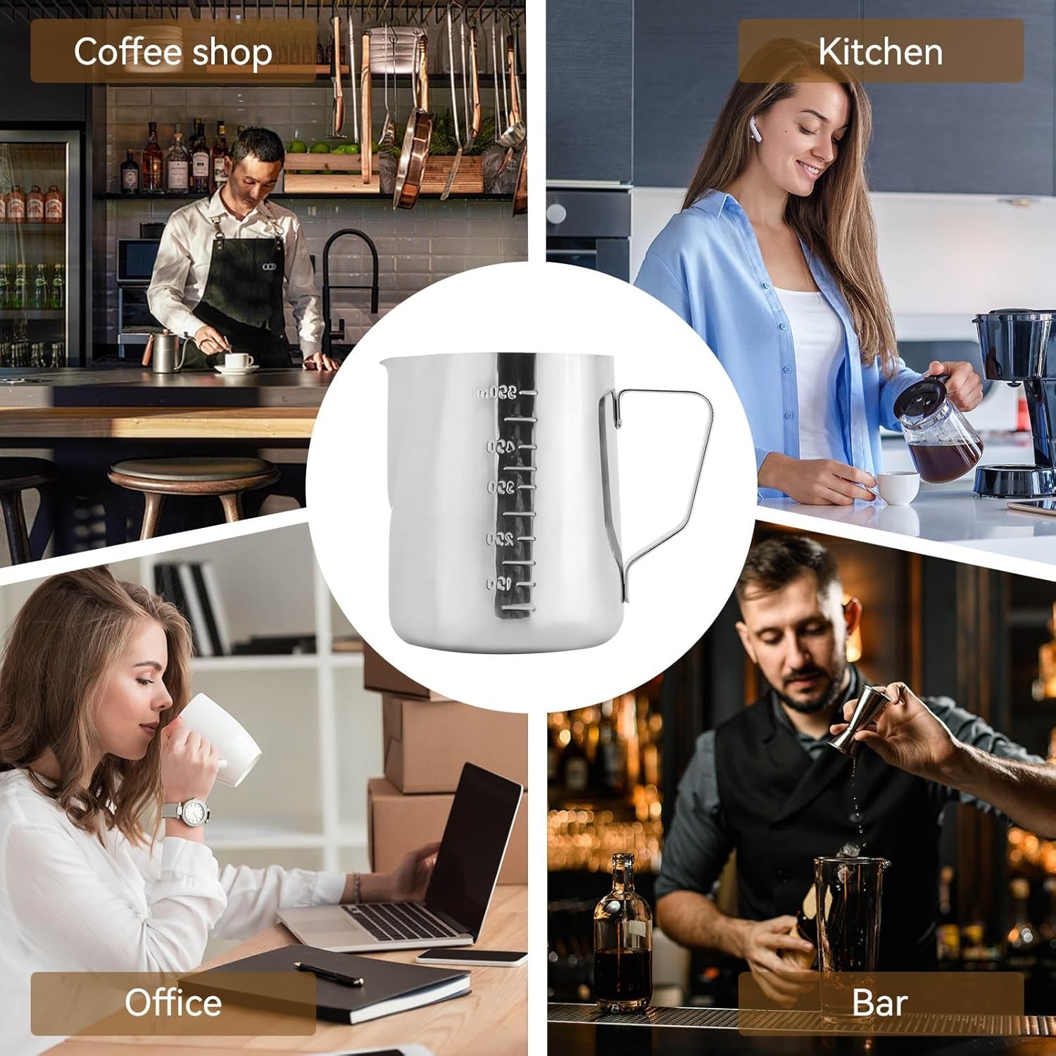 Milk Frothing Pitcher Espresso - Barista Milk Jug 评论和价格