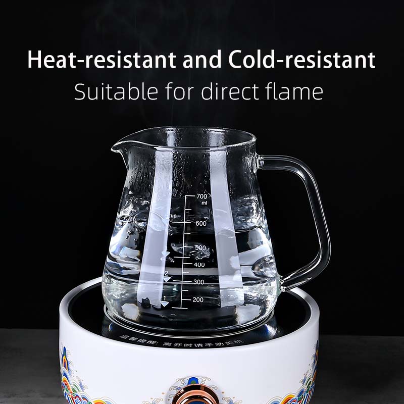 New High Borosilicate 700ml  G - Coffee Tea And Sugar Set 评论和价格