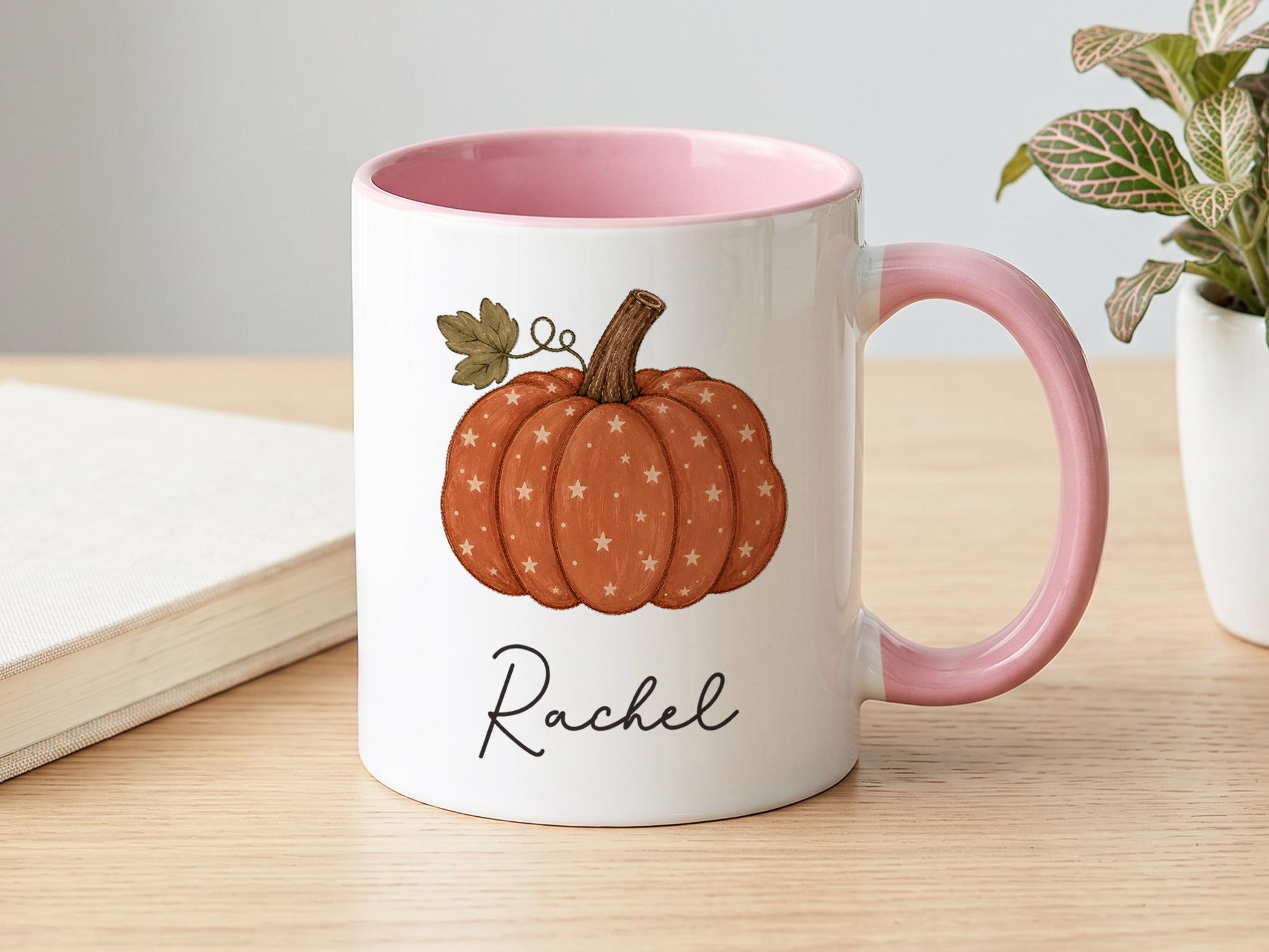 Personalized Pumpkin Mug, Cust - Coffee Tea Name 评论和价格